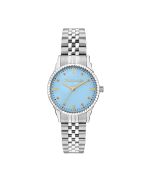 Trussardi T-BENT ladies Quartz watch steel silver , Sky blue 