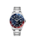 Philip Watch Caribe Quartz Watch For Men Silver , Blue