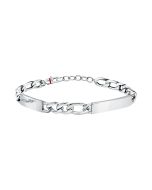 Sector Energy Bracelet For Men Stainless Steel , Silver
