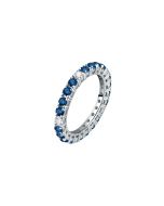 Morellato TESORI ladies ring steel silver with blue crystal size 12