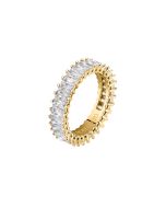 Morellato Baguette Ring For Women Silver ,Gold Size 16