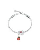 Morellato Drops Bangle Women Charms Steel Silver , Red 