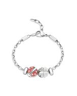 Morellato Drops Bracelet For Women ,Silver , Red