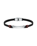 Sector BANDY gent bracelet black , Red leather size 22cm