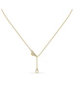 Trussardi T-LOGO women necklace gold with crystal size 40+5CM