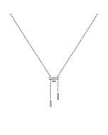 Trussardi T-LOGO ladies necklace silver/ crystal size 40+5CM 
