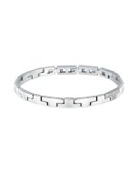Trussardi ladies bracelet T-LOGO steel silver size 16+3CM
