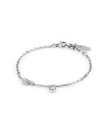 Trussardi women bracelet T-LOGO steel silver crystal size 16+3CM