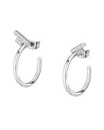 Trussardi T-LOGO women earring silver with crystal size 20MM