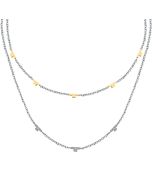 Trussardi T-LOGO ladies necklace silver , Gold size 40/50+5CM