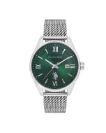 U.S Polo Quartz watch for ladies stainless steel silver , Green